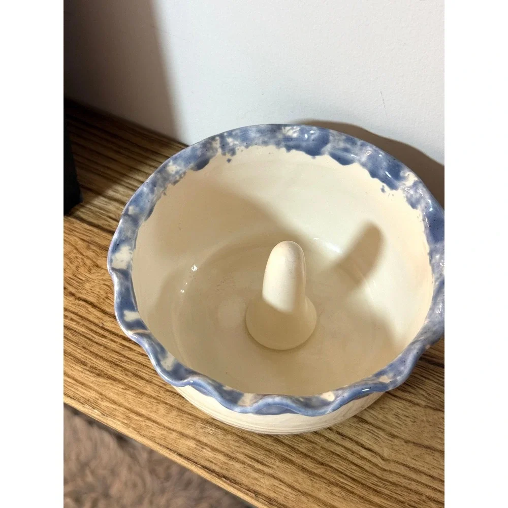 Handmade Blue & White Ceramic Ring Dish Joyce Dempsey Pottery